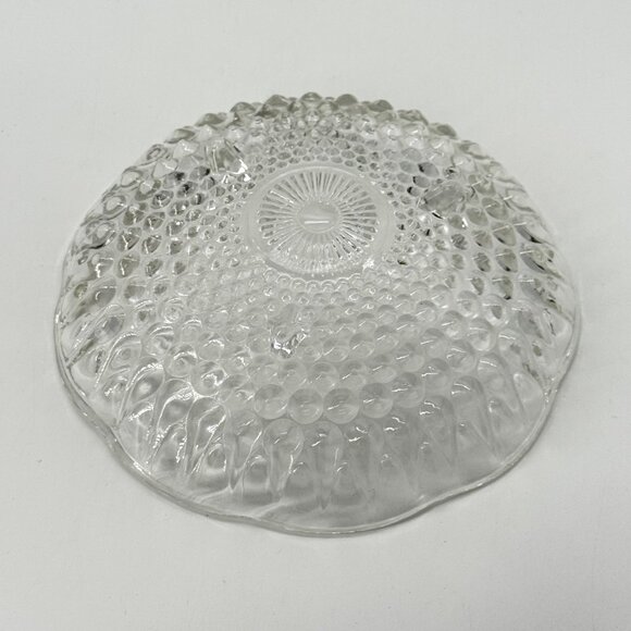 Vintage Anchor Hocking Clear Glass Hobnail Teardrop Three-Footed Candy Nut Dish - Picture 5 of 9